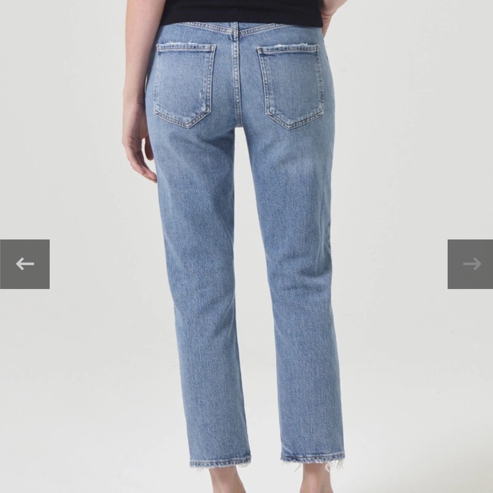 Agolde Riley Distressed Cropped Jeans Size 28 (no size tag but measures 28)